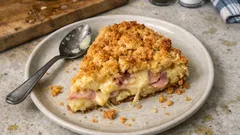 Potato Sbriciolata with Ham and Cheese—An Easy Italian Crumble Pie for Dinner