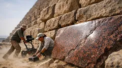 New scans reveal two hidden voids behind Menkaure’s pyramid granite facade