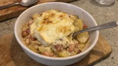 Cozy Brie Tartiflette: A French Potato Casserole with Pancetta and Onions
