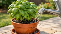 How often to water basil for bigger, sweeter leaves